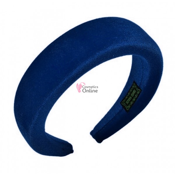 Bentita deosebita pentru par din catifea Hand Made BTP011BB - Albastru Inchis